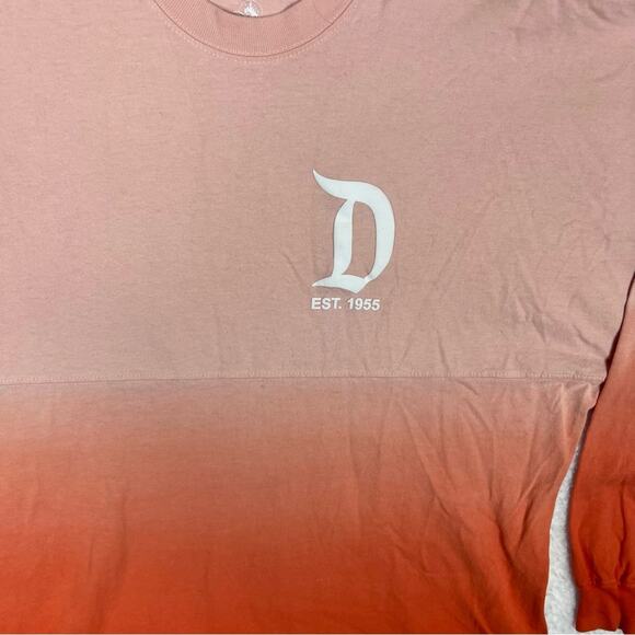 Disneyland Spirit Jersey Ombre Pink Orange Logo Long Sleeve Small - Picture 3 of 6